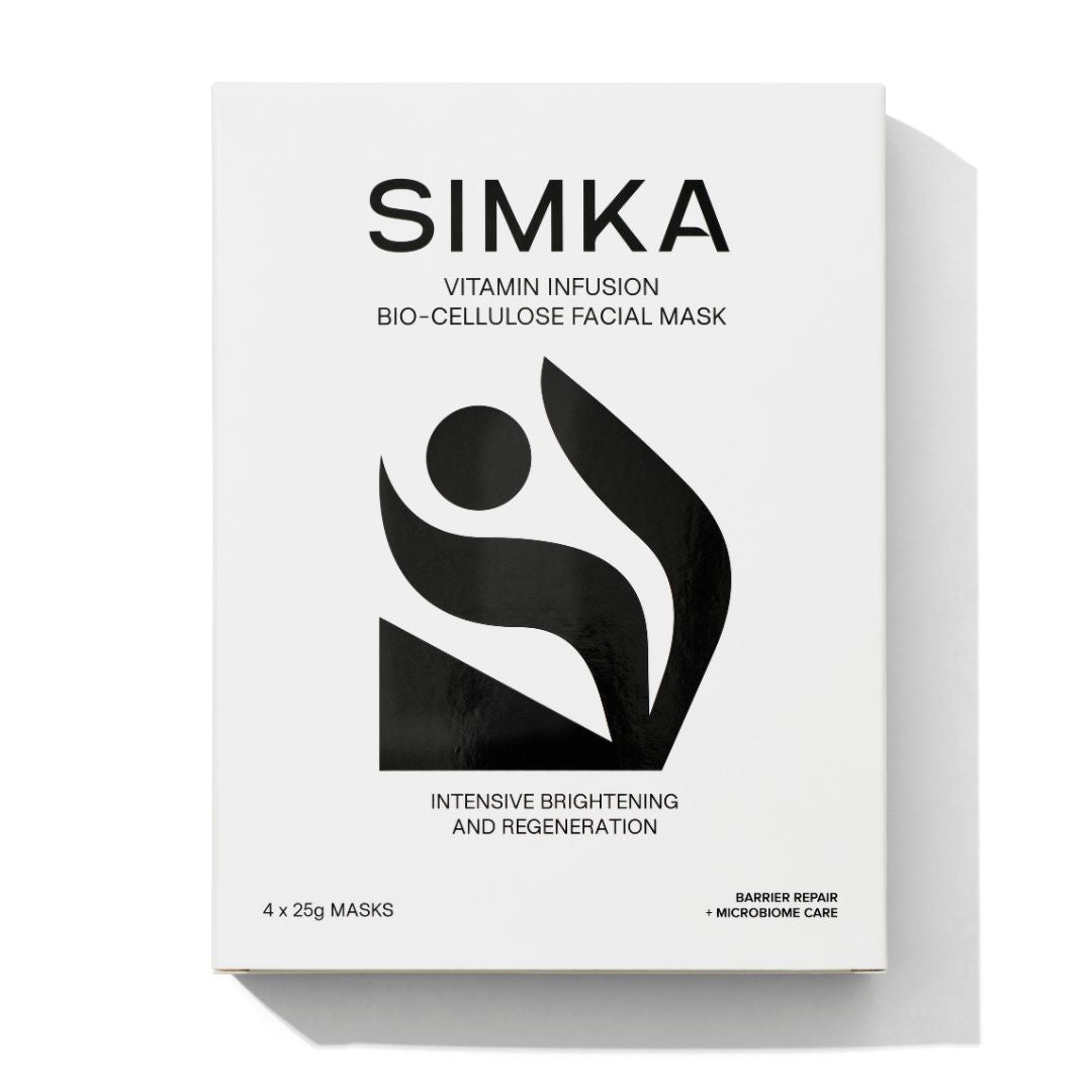 SIMKA Vitamin Infusion Bio-Cellulose Facial Mask box, 4 pack